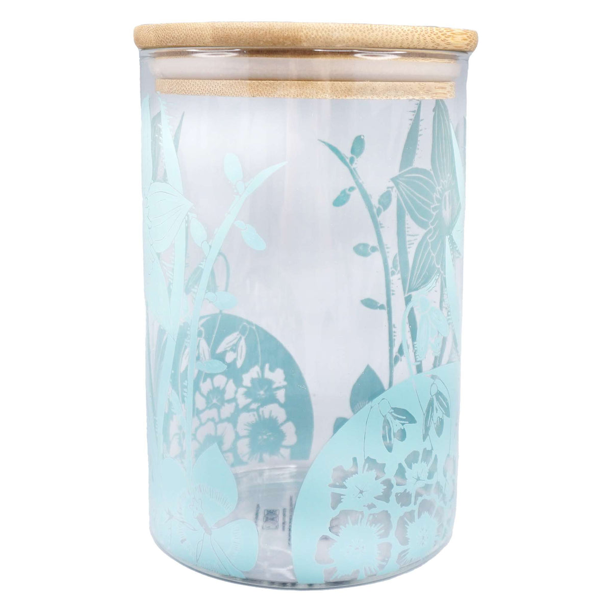 Kate Heiss Powder Blue Daffodil Glass Storage Jar - 950ml