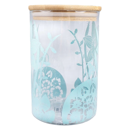 Kate Heiss Powder Blue Daffodil Glass Storage Jar - 950ml
