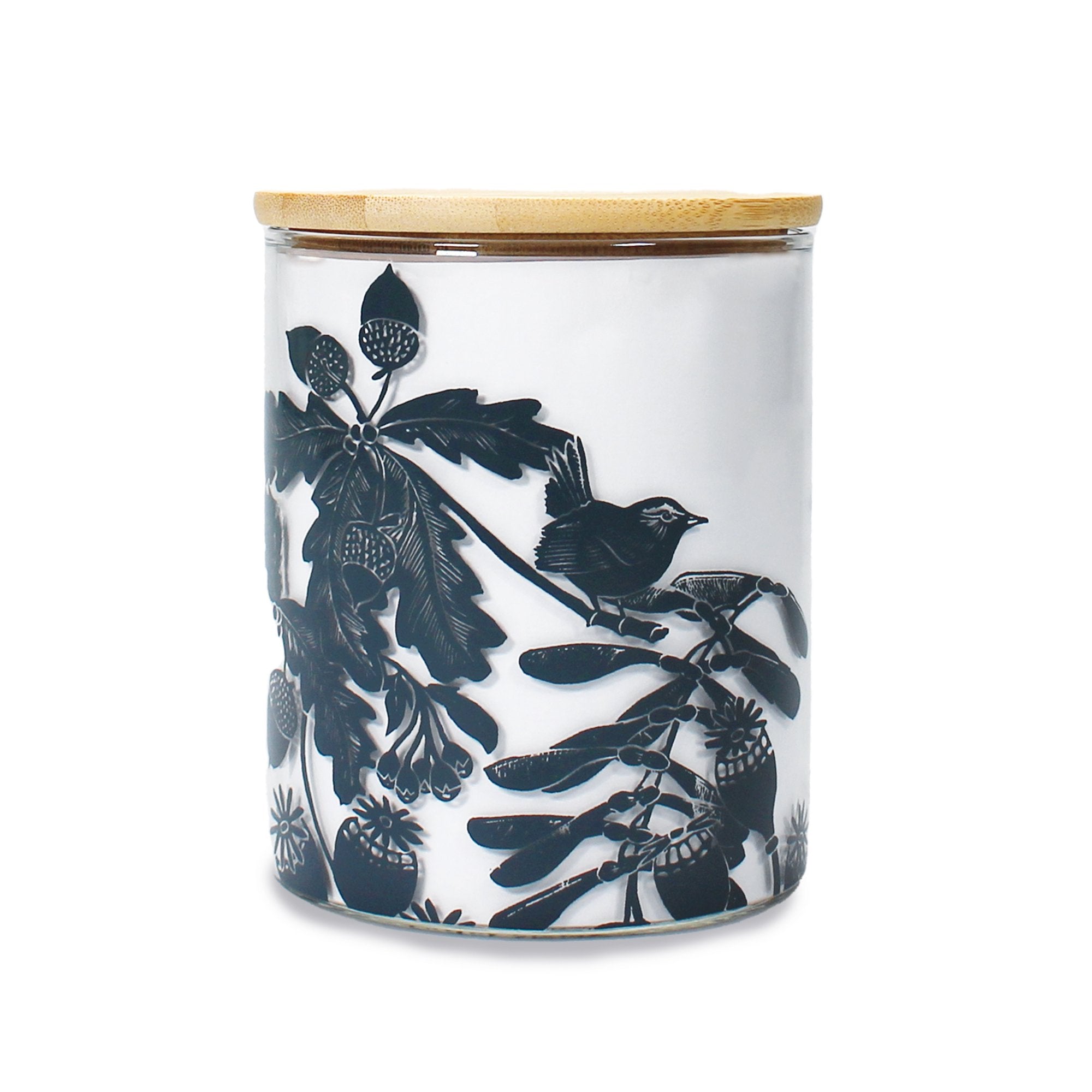 Storage Jar Glass (750ml) - Kate Heiss (Woodland Navy)