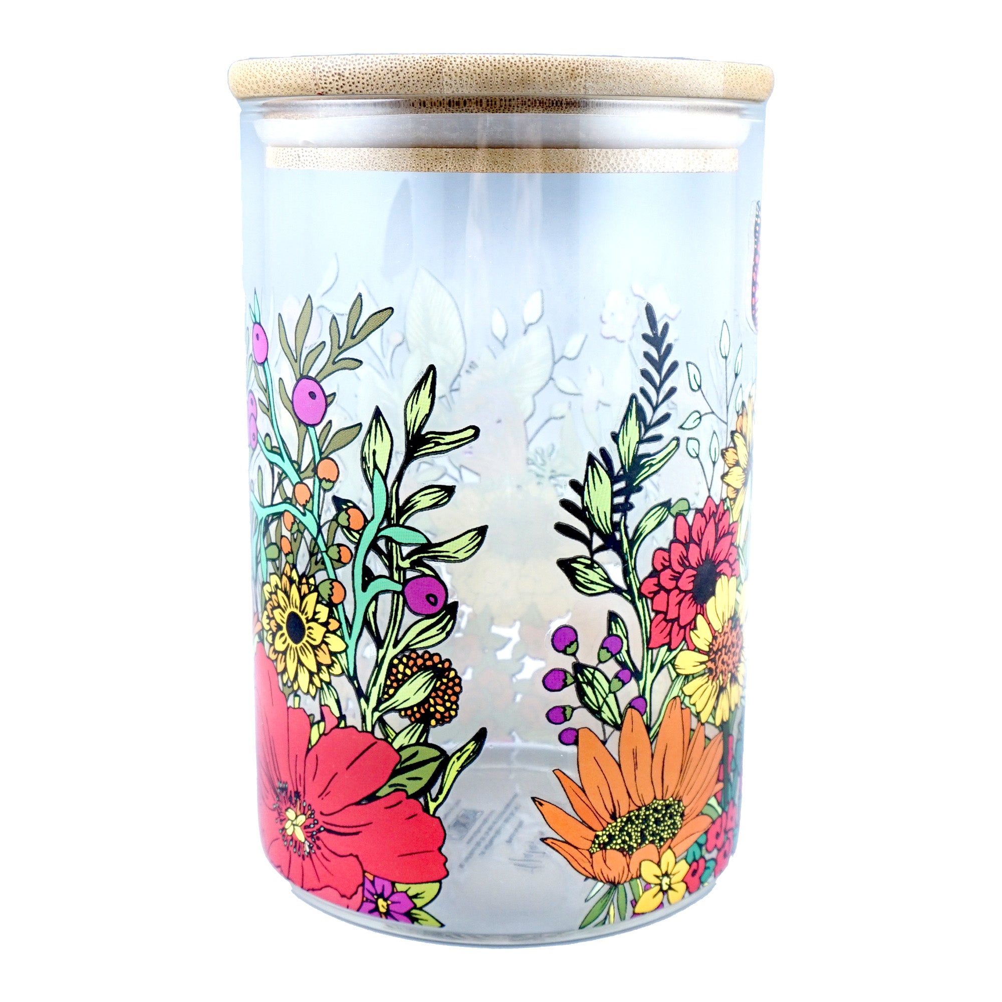 Storage Jar Glass (33 fl oz) - Natasha Kirby (Bloom)