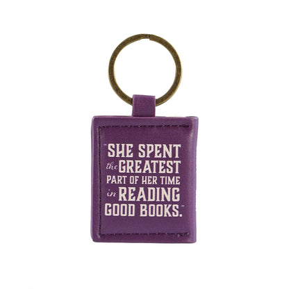 Beauty and the Beast Faux Leather Book Keyring