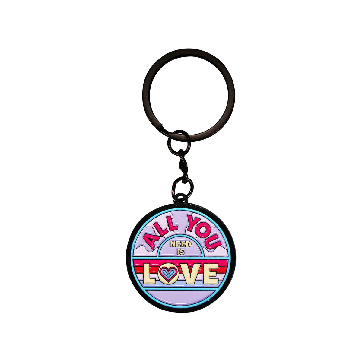 The Beatles All You Need Is Love Metal & Enamel Keyring