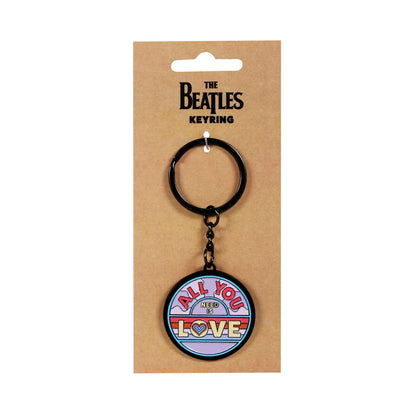 The Beatles All You Need Is Love Metal & Enamel Keyring