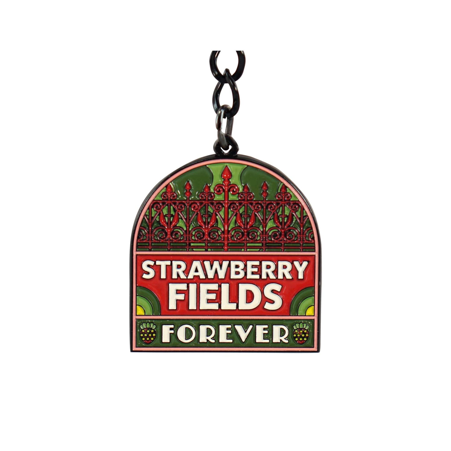 The Beatles Strawberry Fields Metal Keyring