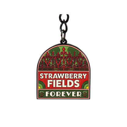 The Beatles Strawberry Fields Metal Keyring