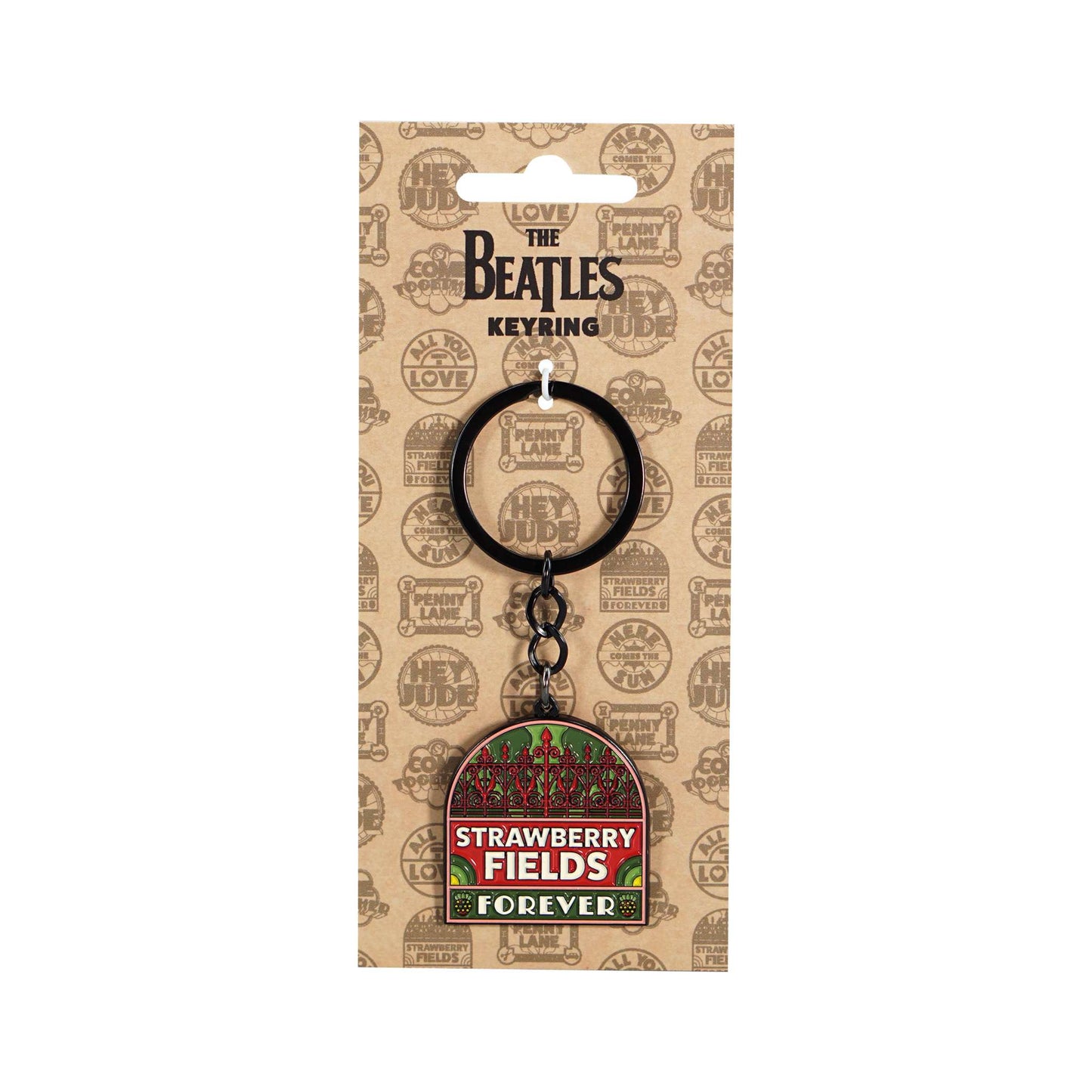 The Beatles Strawberry Fields Metal Keyring