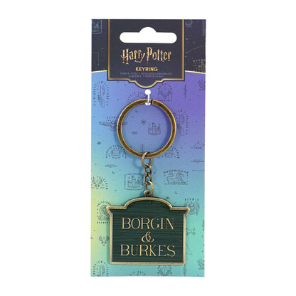 Harry Potter Borgin & Burkes Embossed Metal Keyring