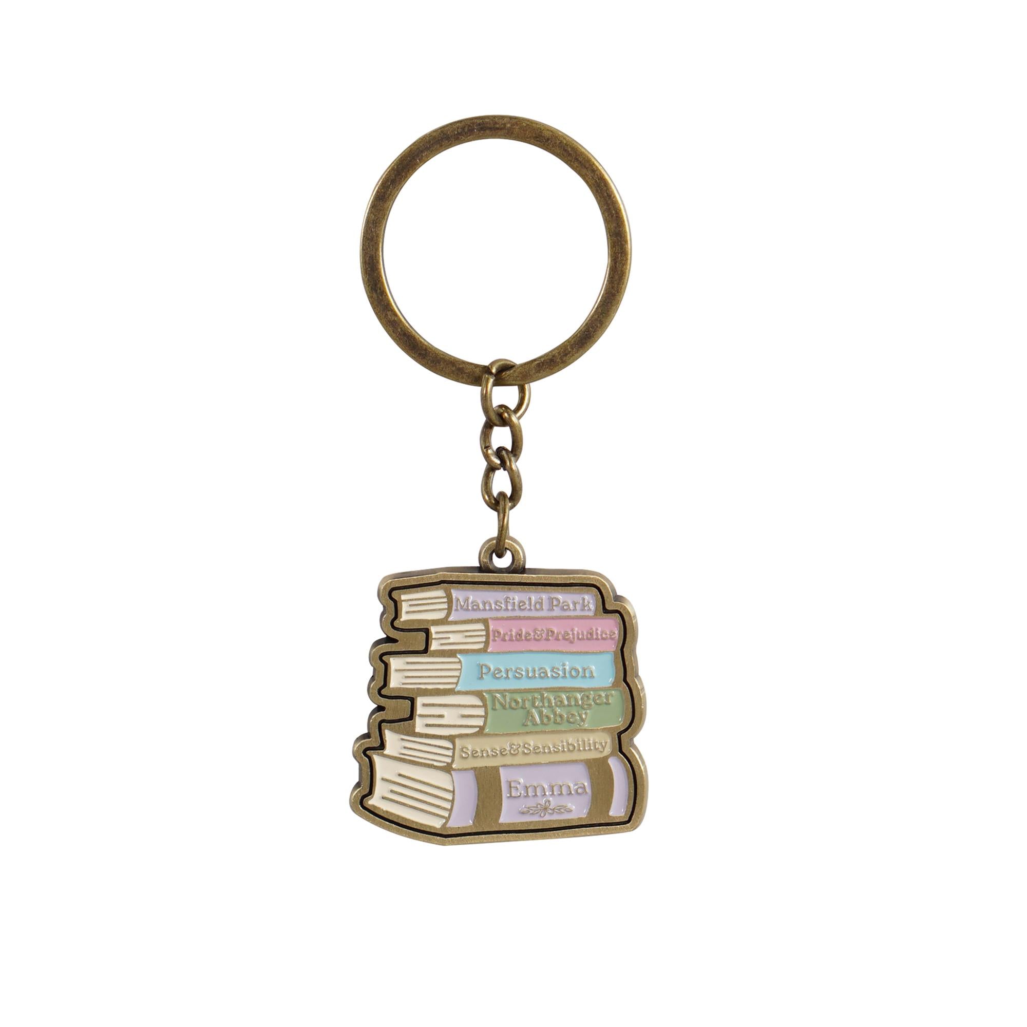 Keyring Metal - Jane Austen (Book Stack)