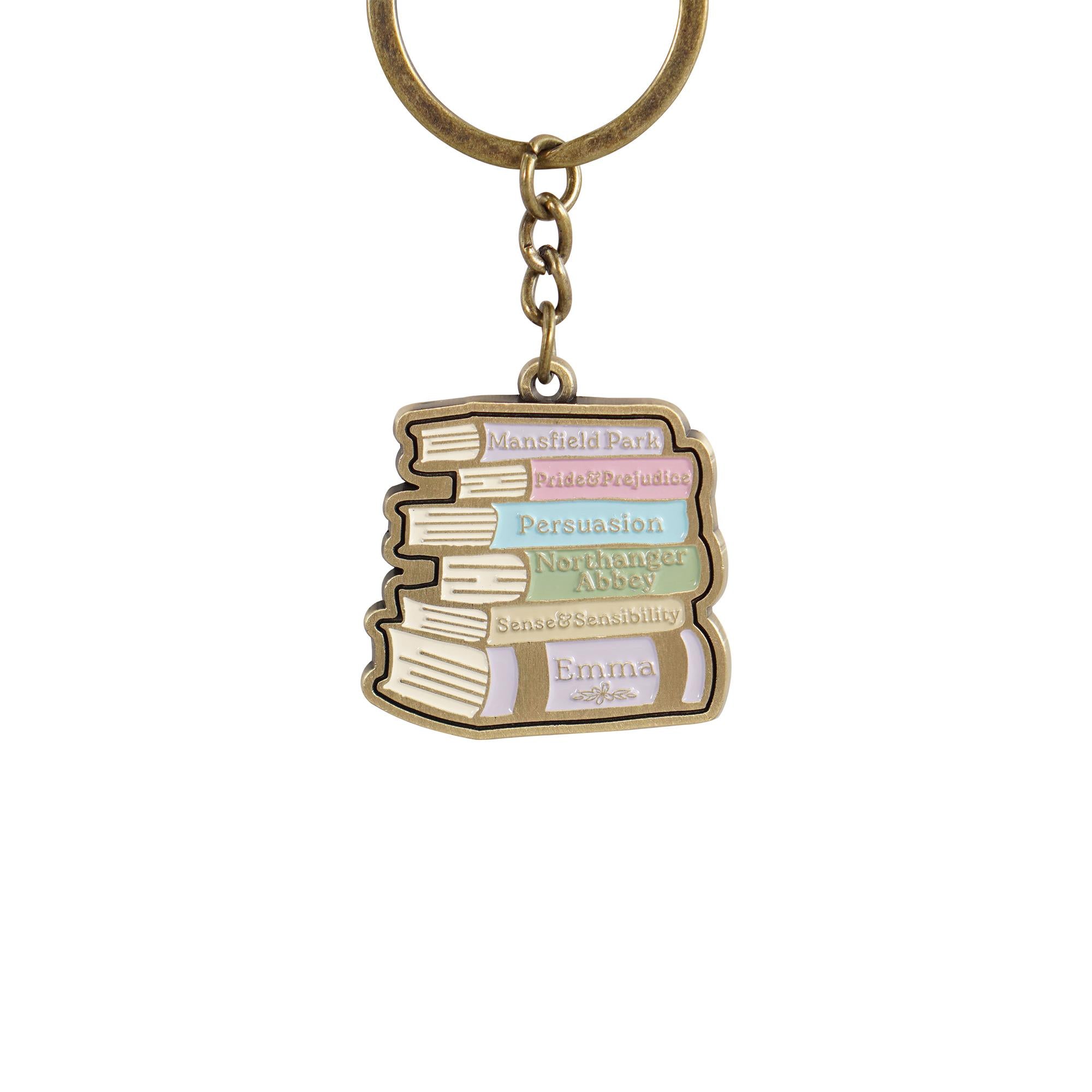 Keyring Metal - Jane Austen (Book Stack)