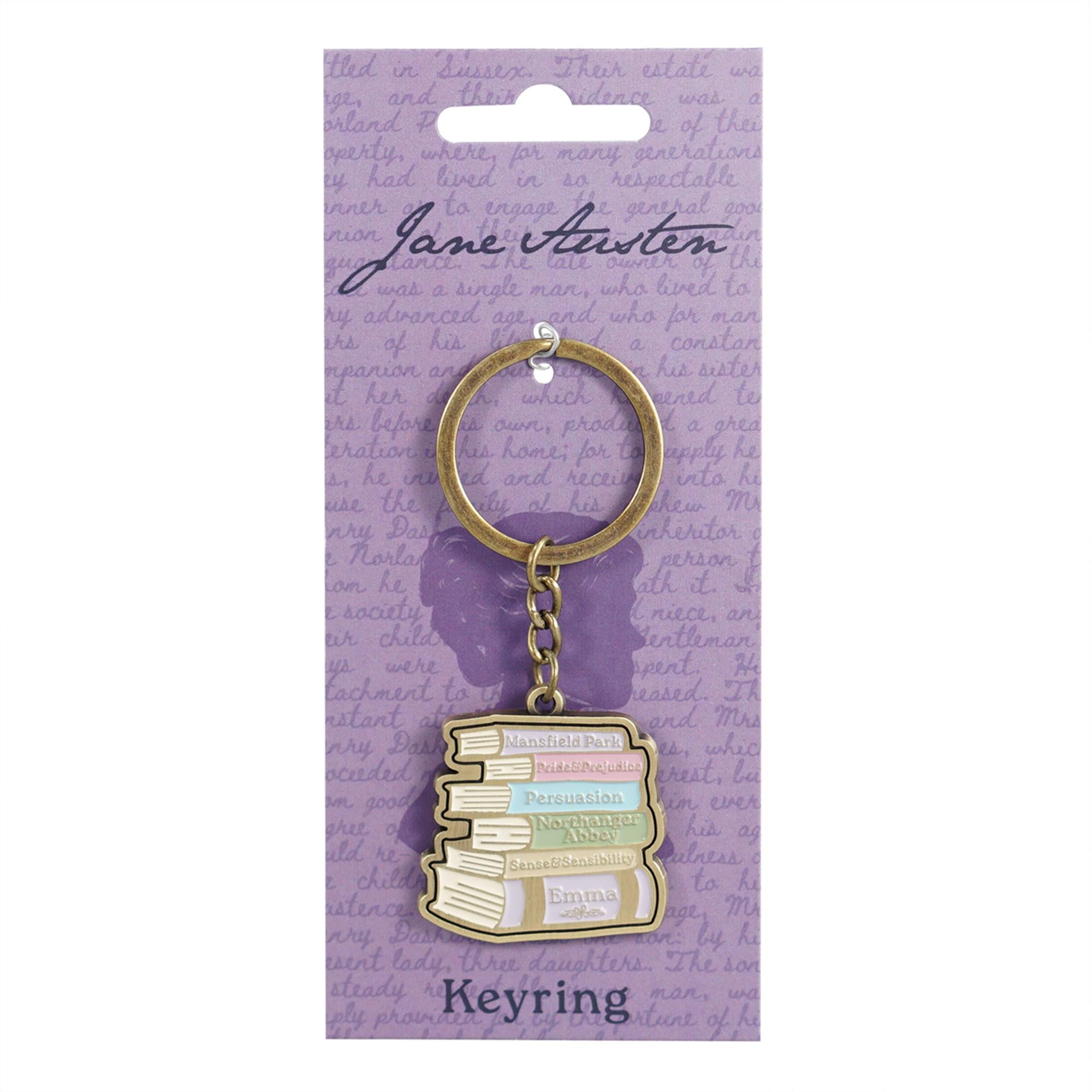 Keyring Metal - Jane Austen (Book Stack)