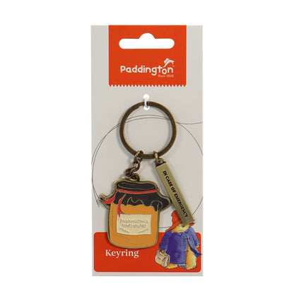 Paddington Bear Marmalade Jar Metal Keyring