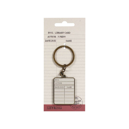 Keyring Metal - Pulteney Press (Library card)