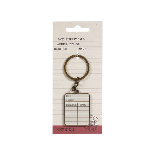 Keyring Metal - Pulteney Press (Library card)