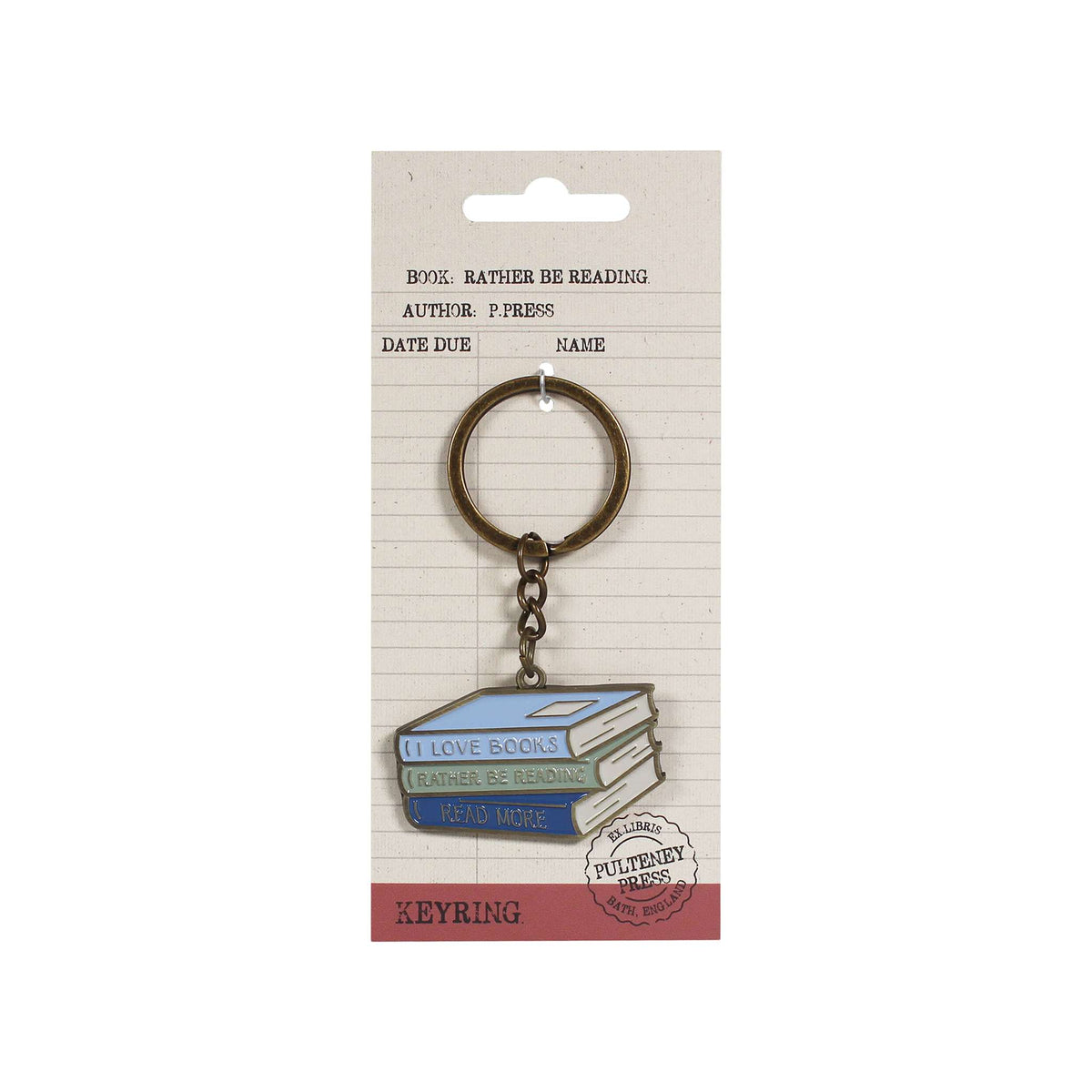 Keyring Metal - Pulteney Press (Rather Be Reading)