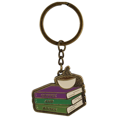 Keyring Metal - Pulteney Press (Coffee And Books)
