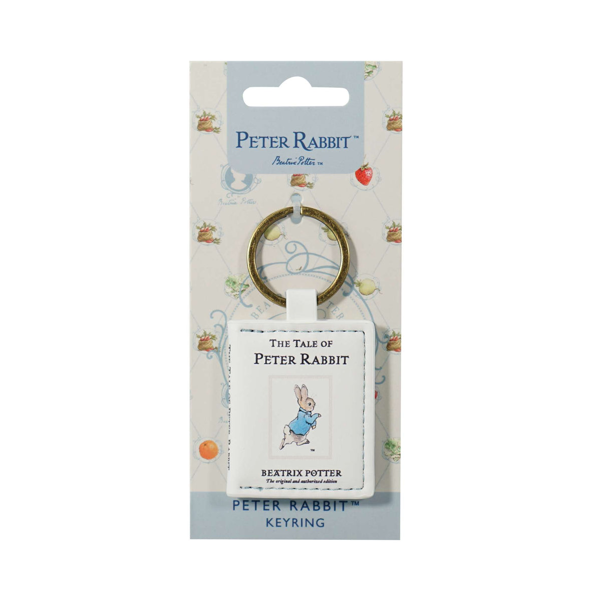 Peter Rabbit Tale Book Cover Faux Leather Keyring