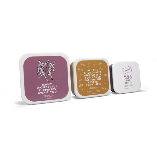 Roald Dahl Charlie Snack Boxes Set of 3