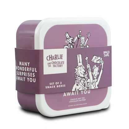 Roald Dahl Charlie Snack Boxes Set of 3