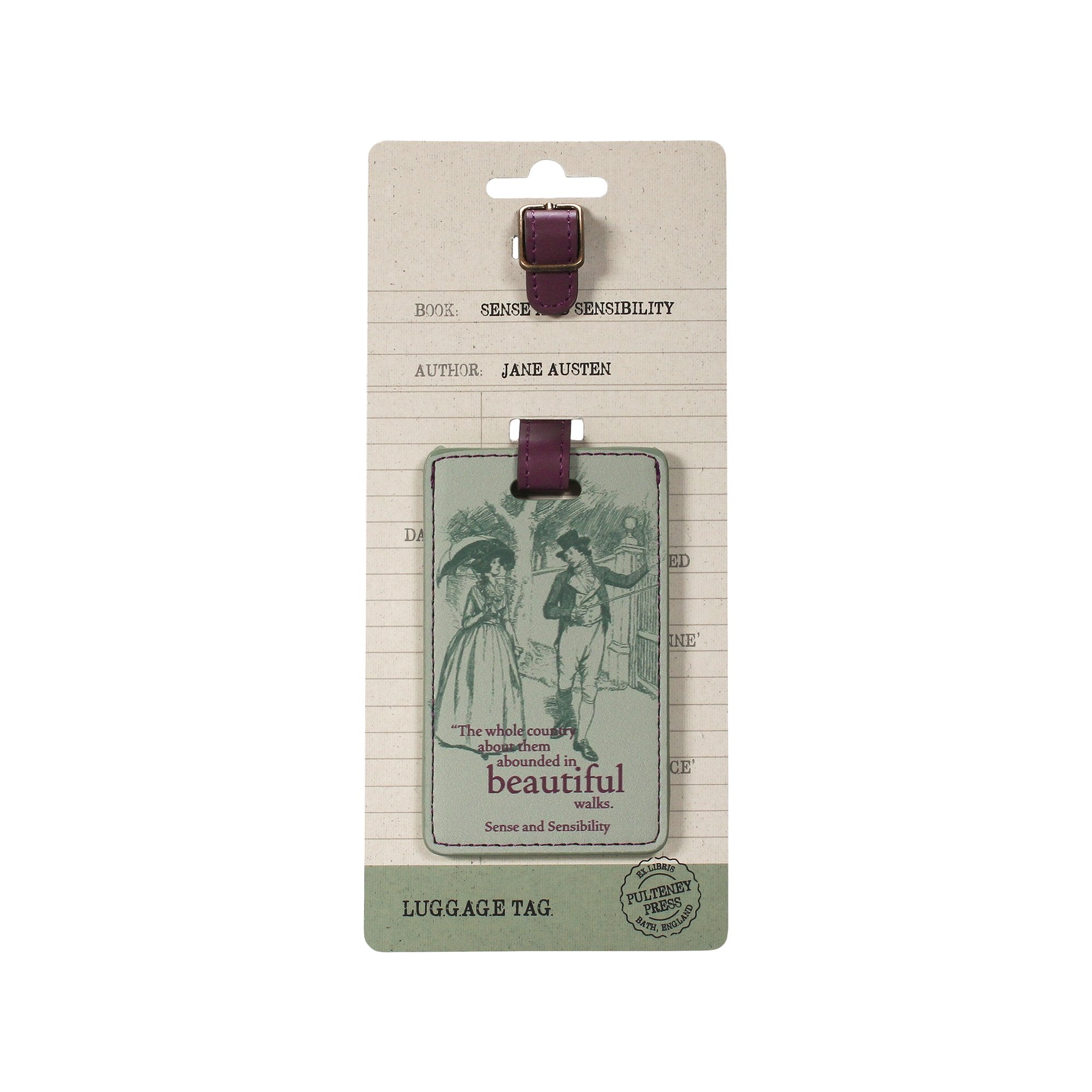 Luggage/Bag Tag PU - Pulteney Press (Jane Austen)