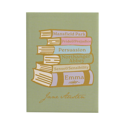 Jane Austen Book Stack Metal Magnet