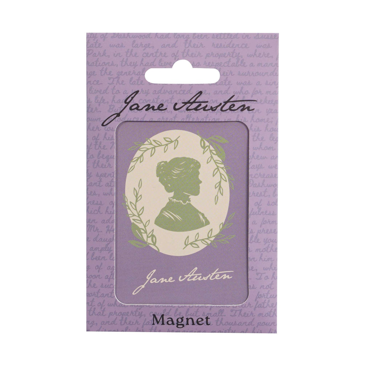 Jane Austen Silhouette Metal Magnet