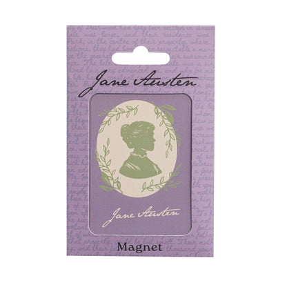 Jane Austen Silhouette Metal Magnet