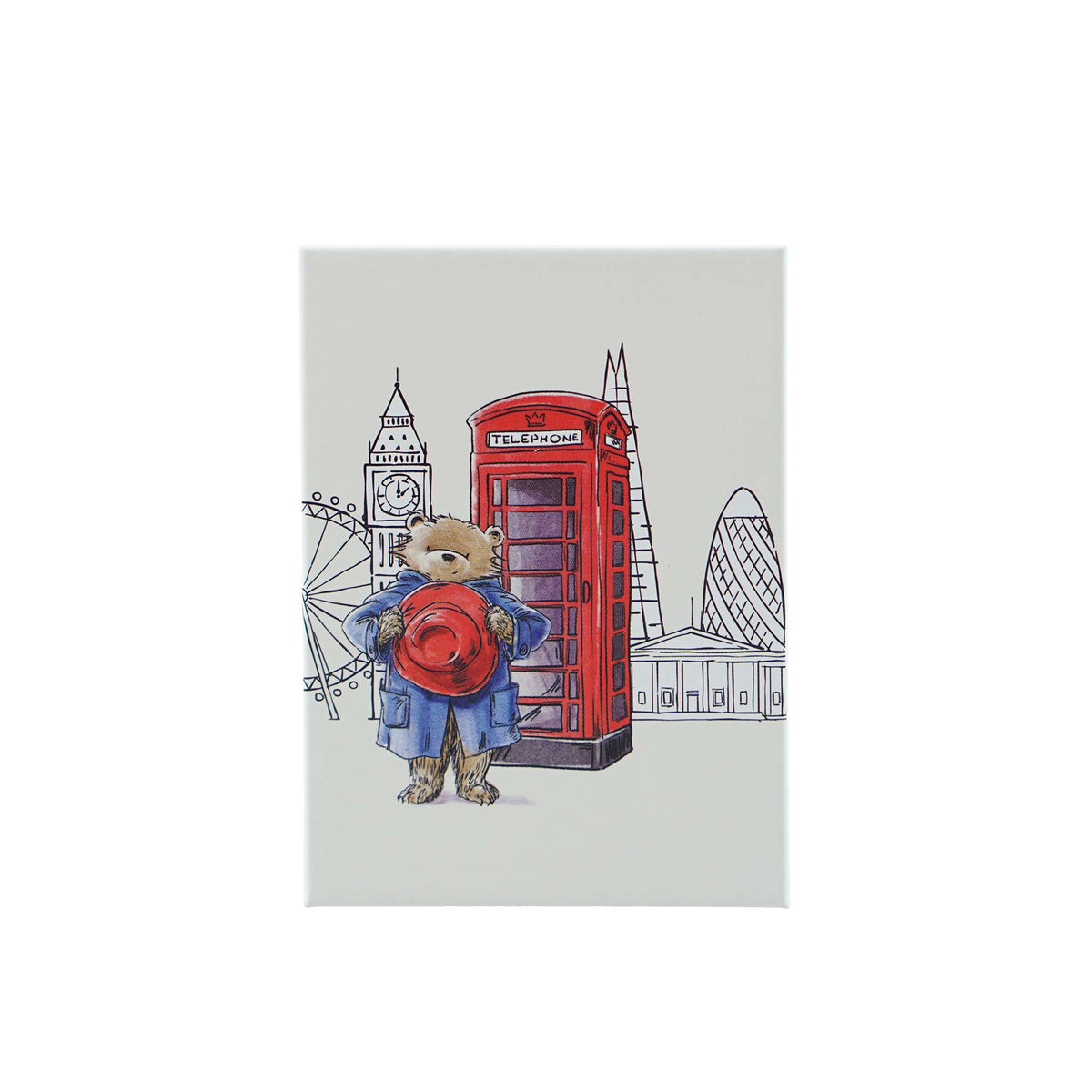 Paddington Bear London Telephone Box Metal Magnet