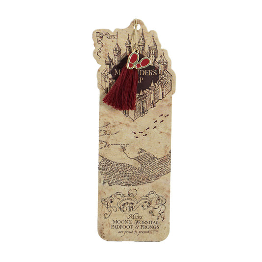 Harry Potter Marauder's Map Paper Bookmark with Charm & Tassel