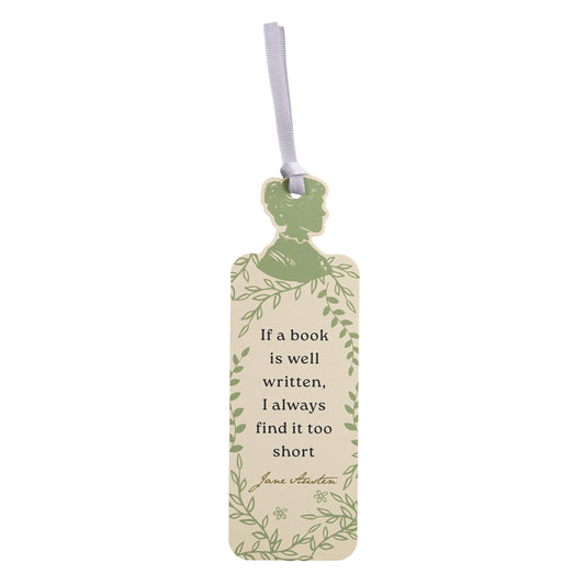 Jane Austen Silhouette Shaped Paper Bookmark