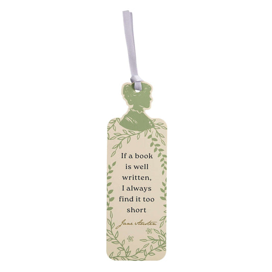 Jane Austen Silhouette Shaped Paper Bookmark