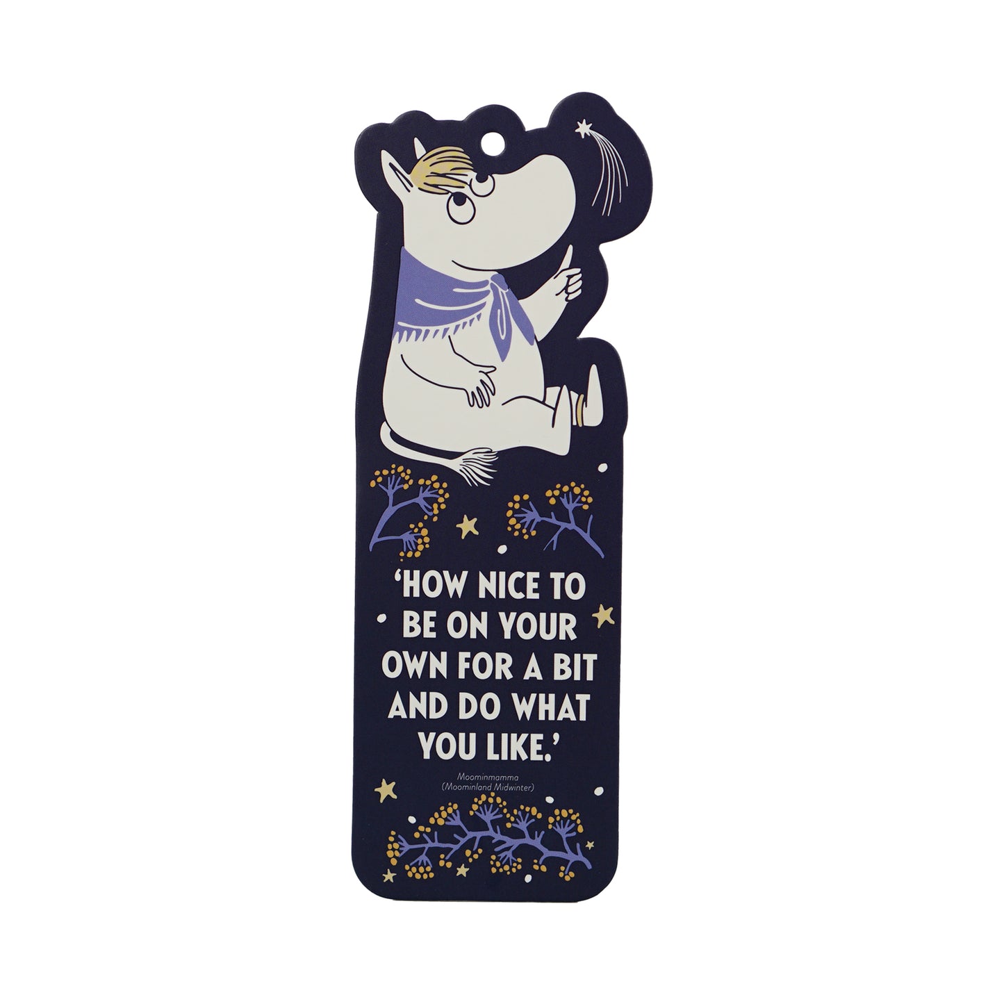 Bookmark Paper Shaped Charm & Tassel - Moomin (First Snow)