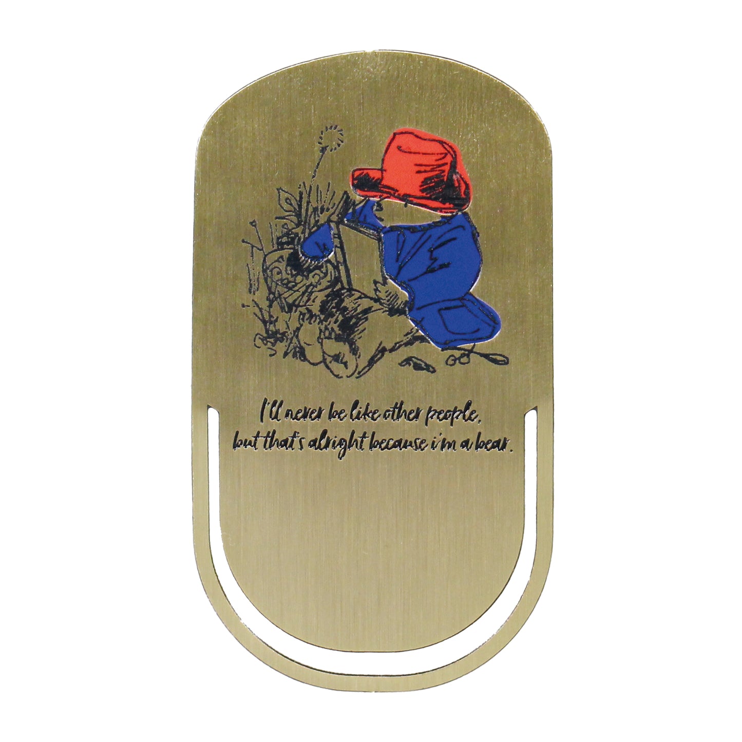 Paddington Bear Metal Quote Bookmark
