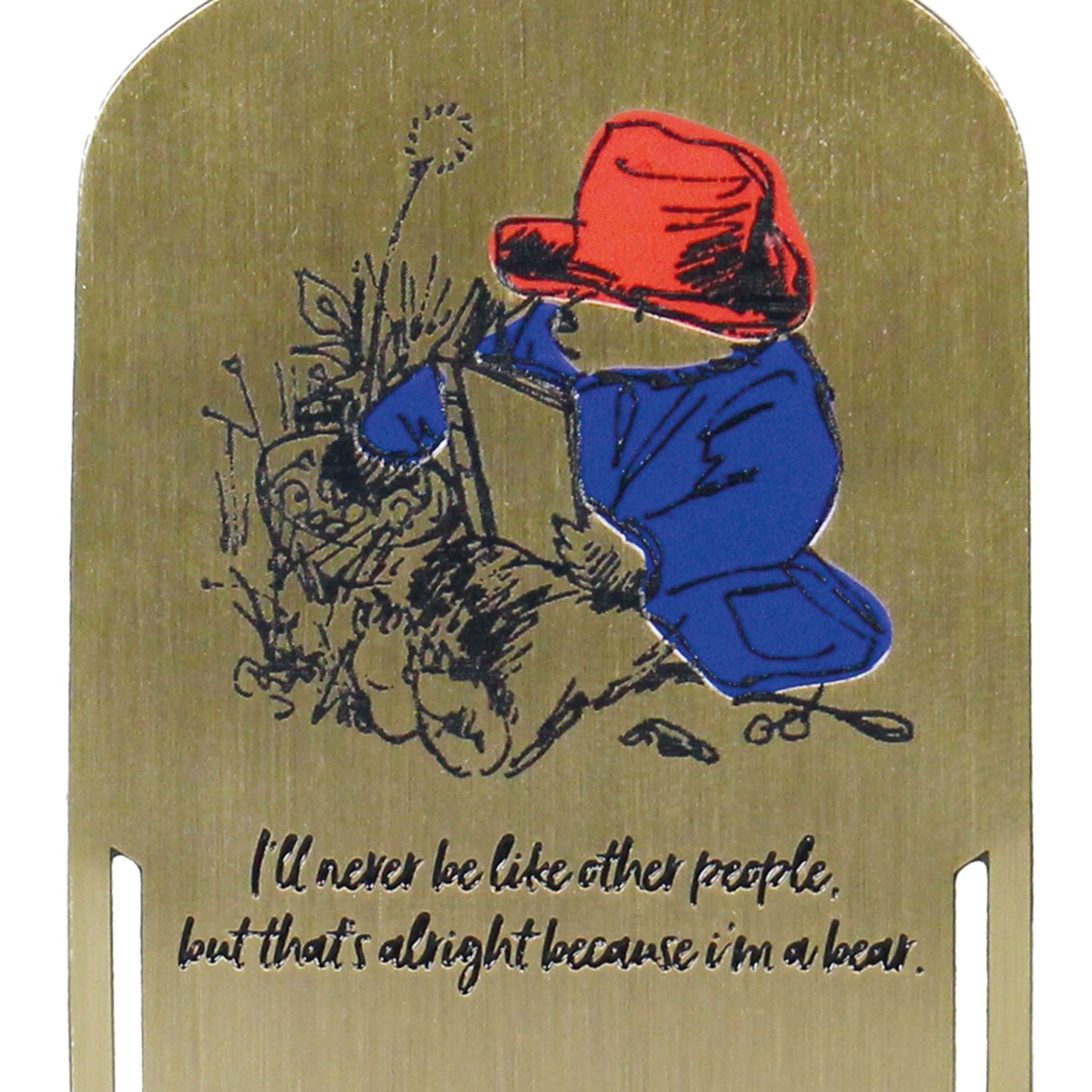 Paddington Bear Metal Quote Bookmark