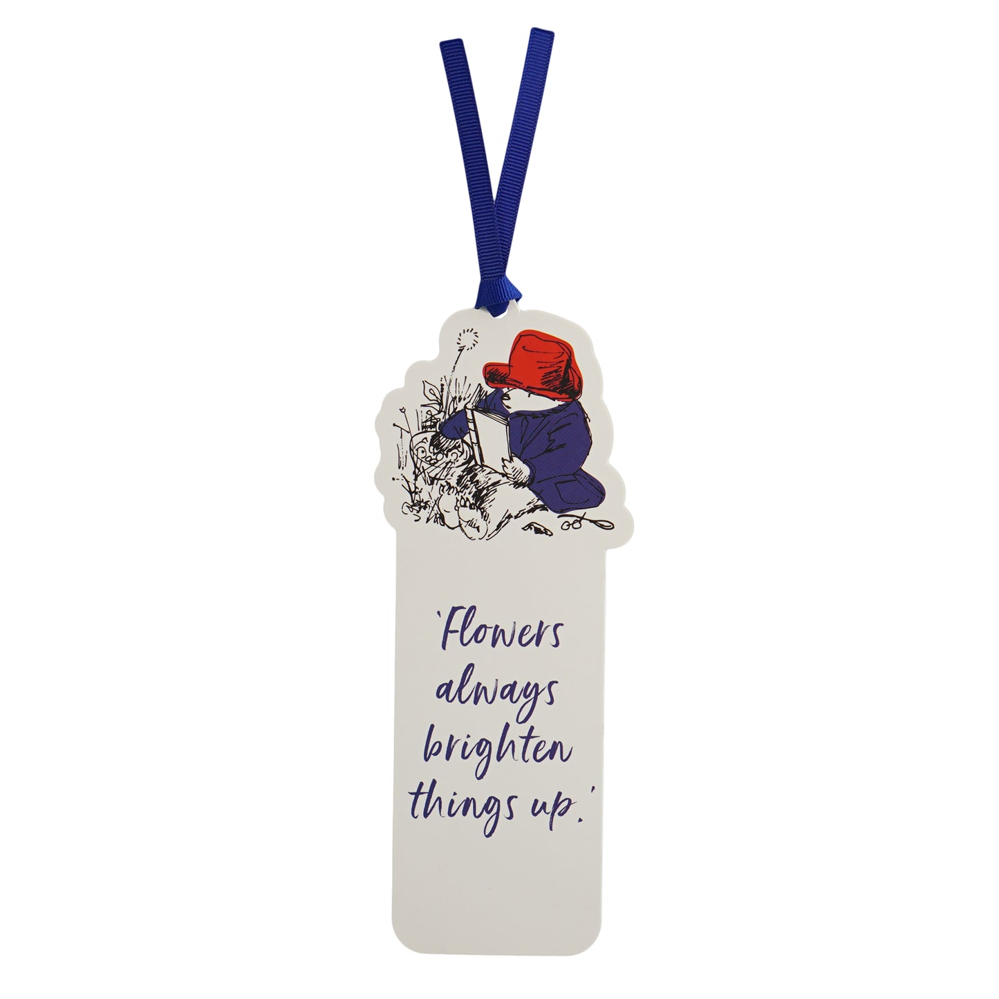 Paddington Bear Flowers Shaped Paper Bookmark