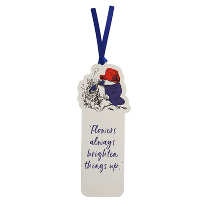 Paddington Bear Flowers Shaped Paper Bookmark