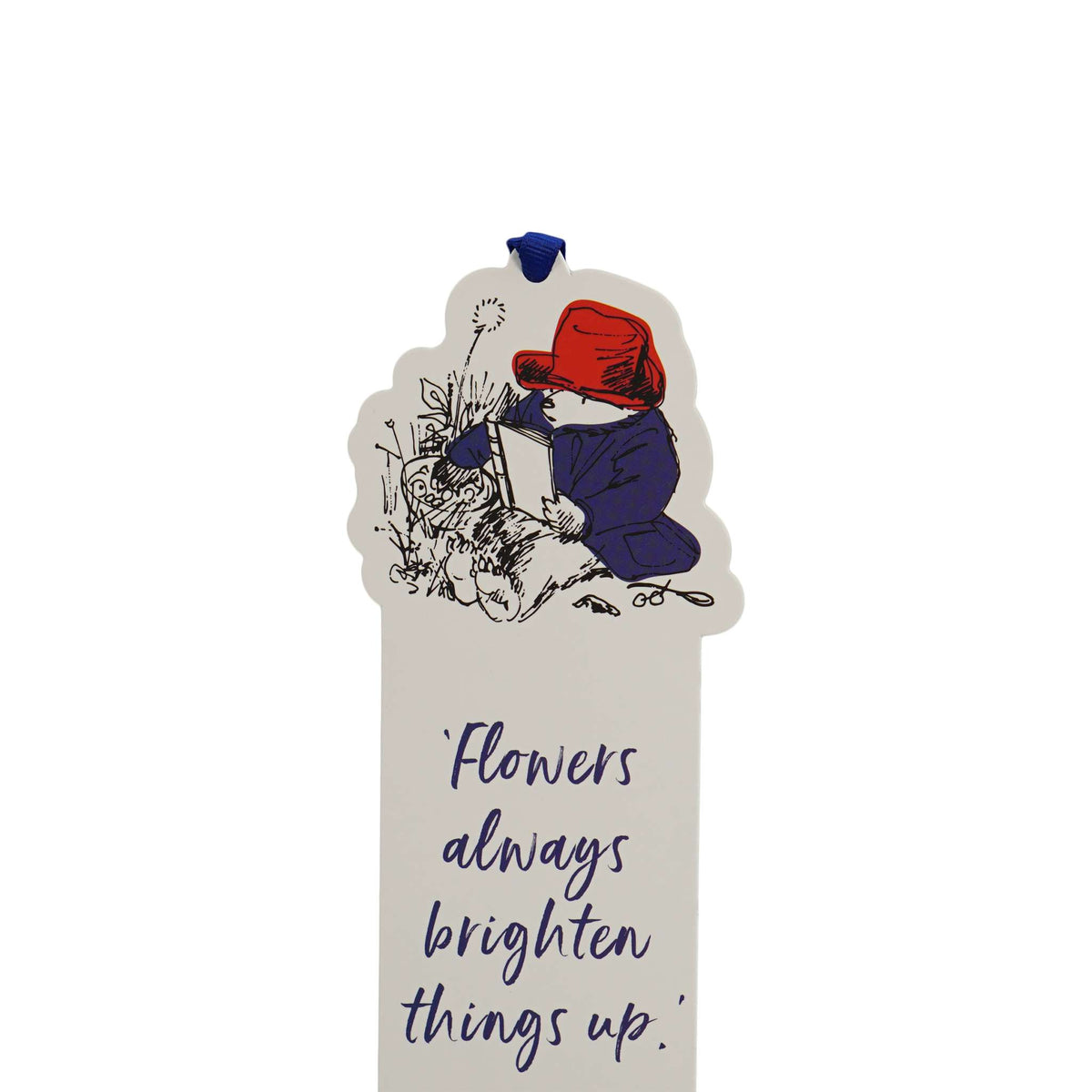 Paddington Bear Flowers Shaped Paper Bookmark