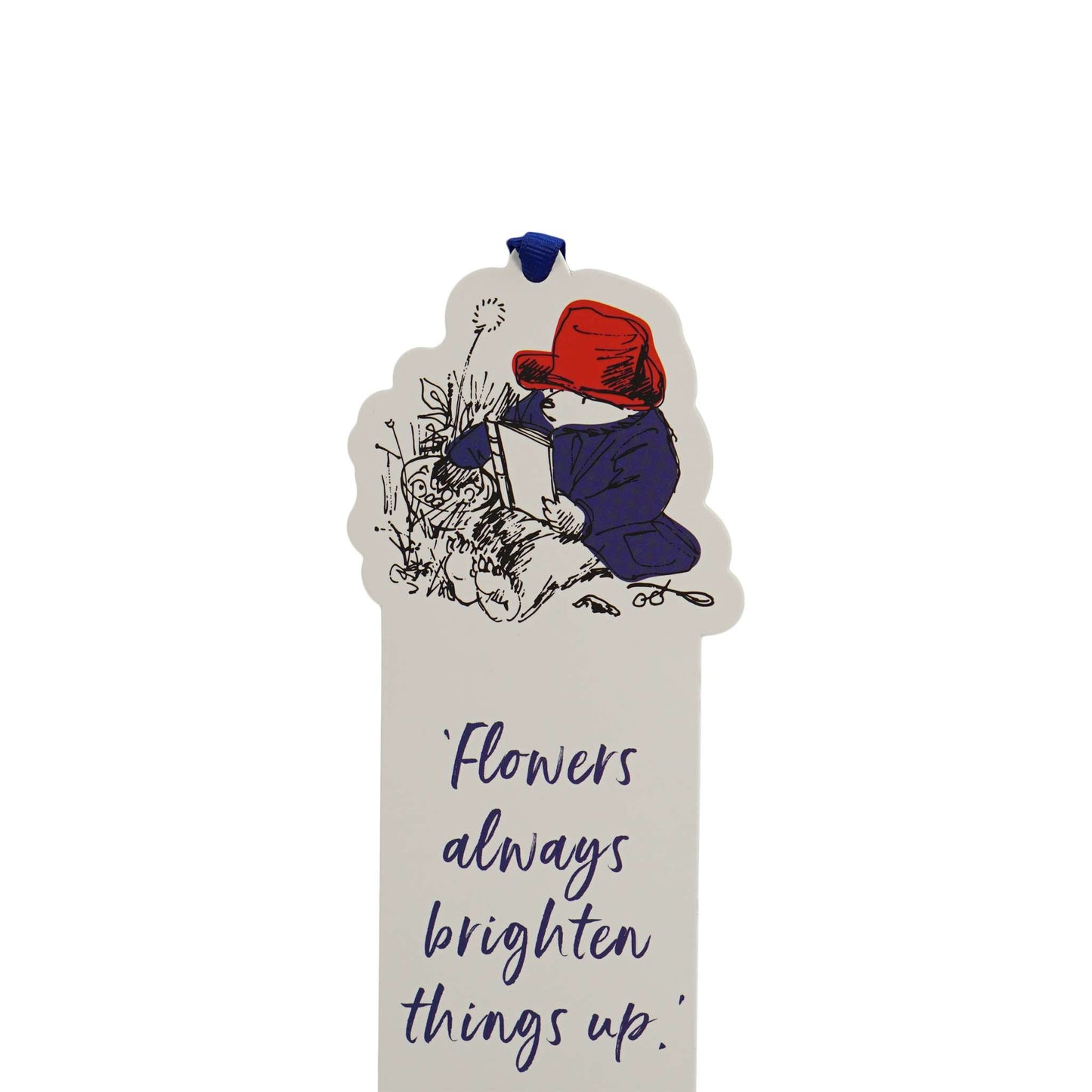Paddington Bear Flowers Shaped Paper Bookmark