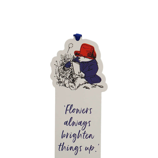 Paddington Bear Flowers Shaped Paper Bookmark