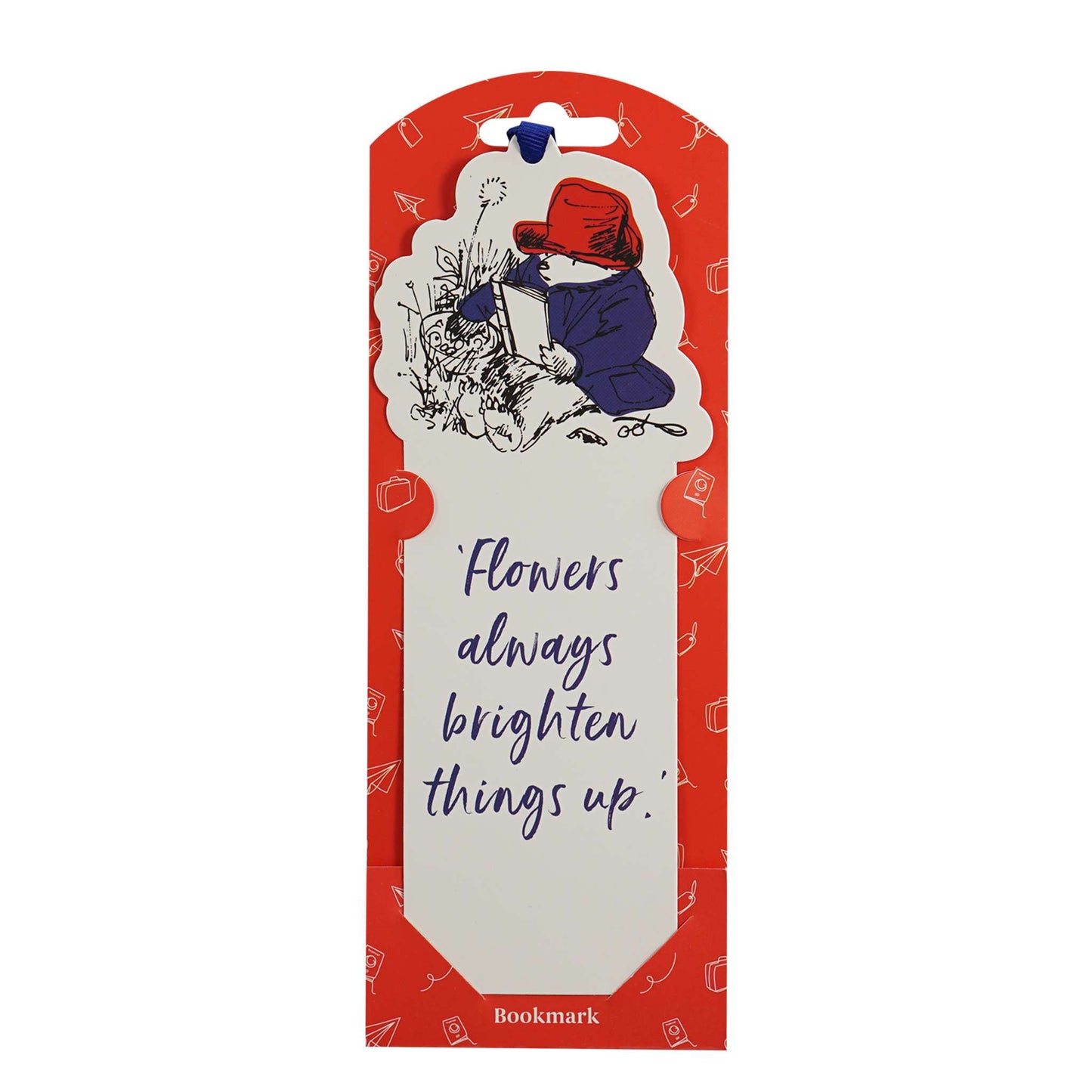 Paddington Bear Flowers Shaped Paper Bookmark