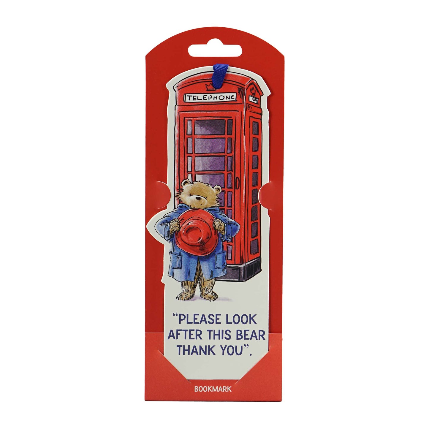 Paddington Bear Telephone Box Shaped Bookmark