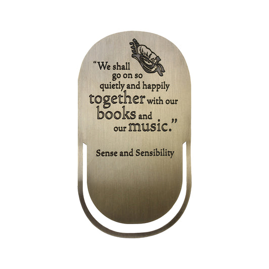Jane Austen Sense & Sensibility Metal Bookmark from Pulteney Press