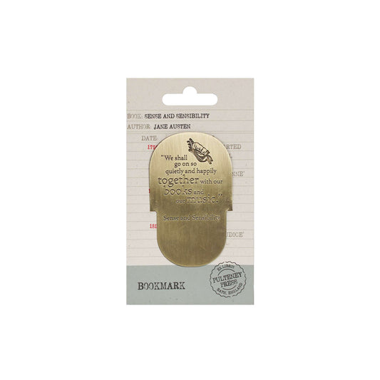 Jane Austen Sense & Sensibility Metal Bookmark from Pulteney Press