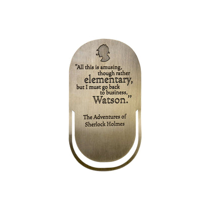 Sherlock Holmes Metal Bookmark from Pulteney Press