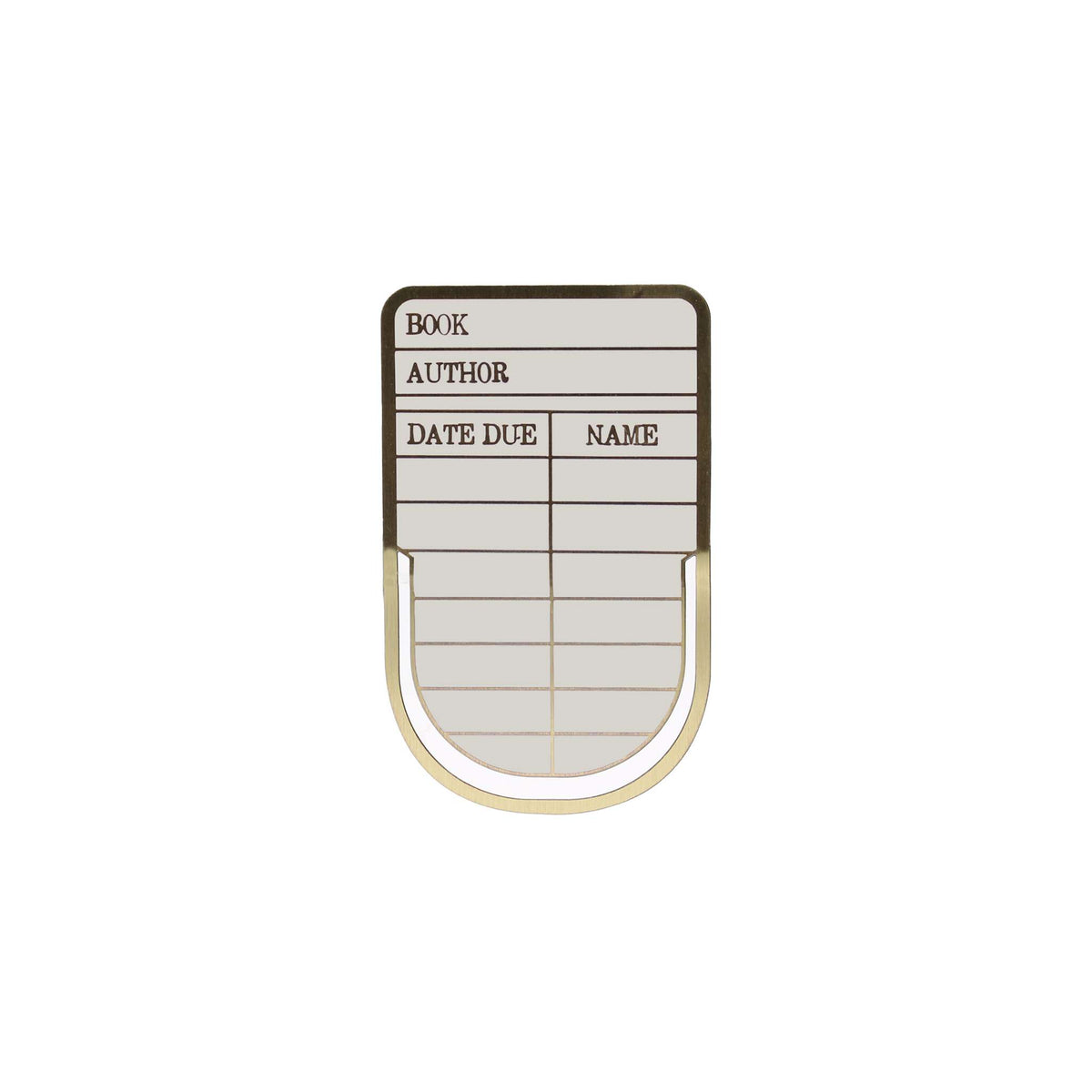 Bookmark Metal - Pulteney Press (Library card)