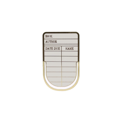 Bookmark Metal - Pulteney Press (Library card)