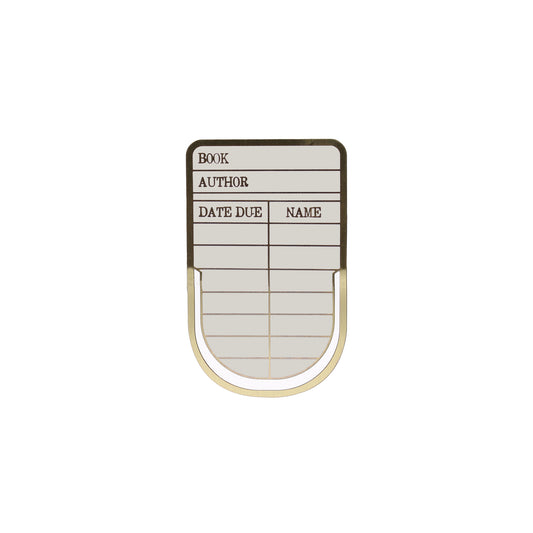 Bookmark Metal - Pulteney Press (Library card)