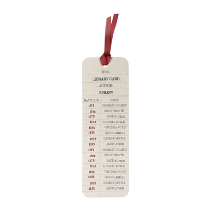 Library Card Pulteney Press Paper Bookmark