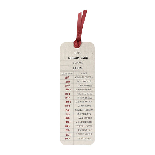 Library Card Pulteney Press Paper Bookmark
