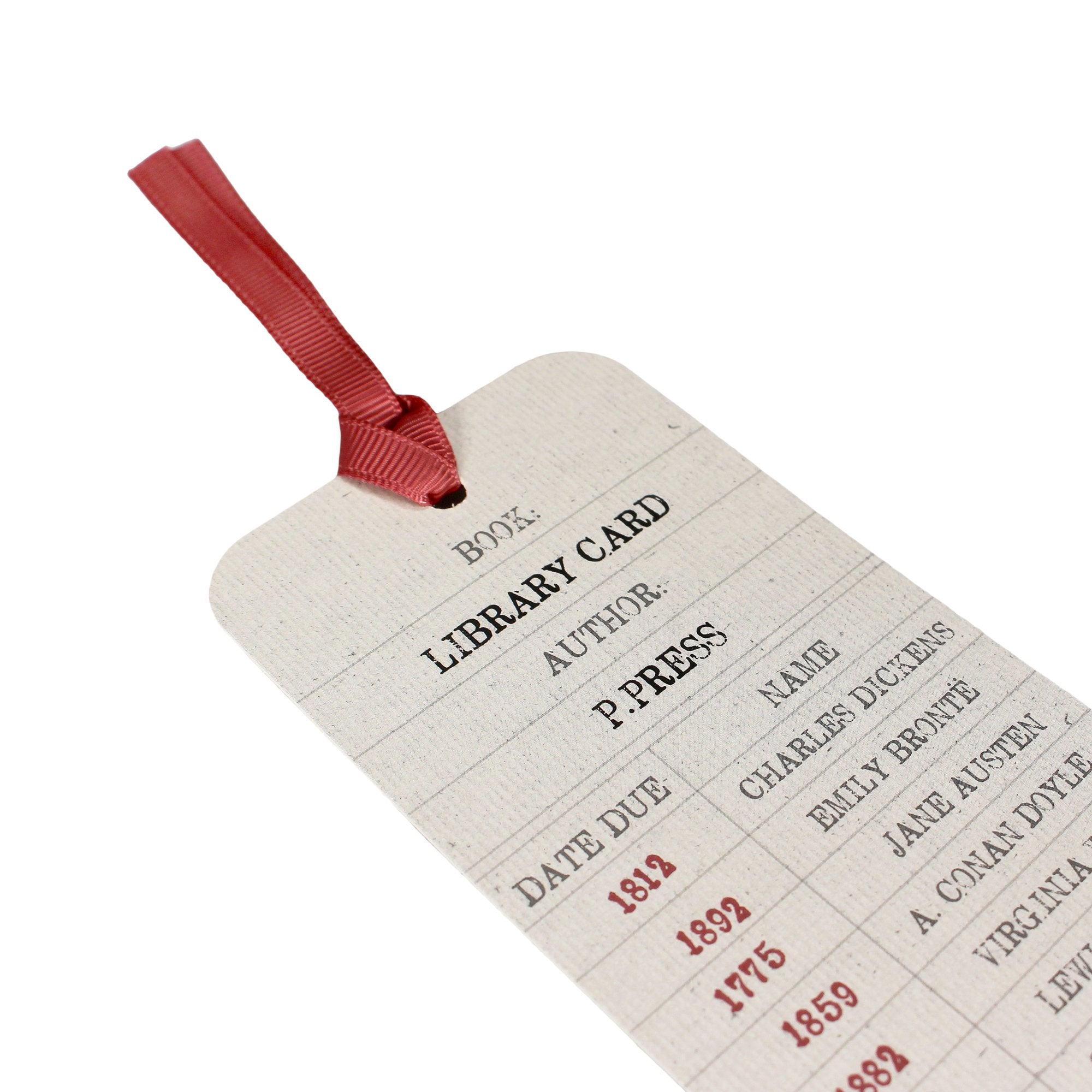 Bookmark Paper - Pulteney Press (Library Card)
