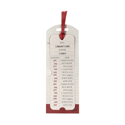 Library Card Pulteney Press Paper Bookmark